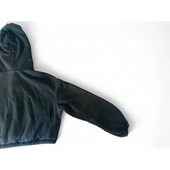 Vans Women's Black Cropped Pullover Hoodie Drawstrings Size Medium - Picture 10 of 10